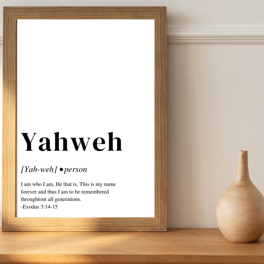 Yahweh Digital Download 16x20 Pdf Wall Art Christian Gift Jesus