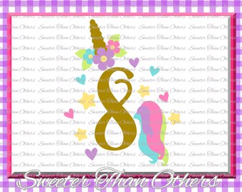 Download Ninth Birthday SVG Birthday Unicorn svg girl Dxf ...