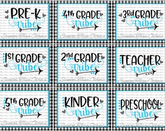School Tribe SVG Bundle Teacher Tribe Svg, First Day of School SVG and DXF Files Silhouette Studios clipart, cut, Instant Download Scal