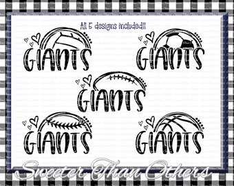 Giants Svg, Football Giants, Baseball Giants, Basketball Giants, Pride, Bundle, Soccer svg, Giants Clipart, Giants mom svg, Instant Download