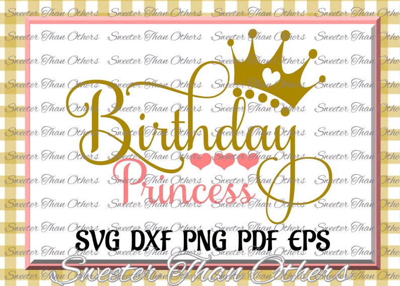 Download Birthday Princess SVG Birthday cut file girl Dxf Silhouette | Etsy