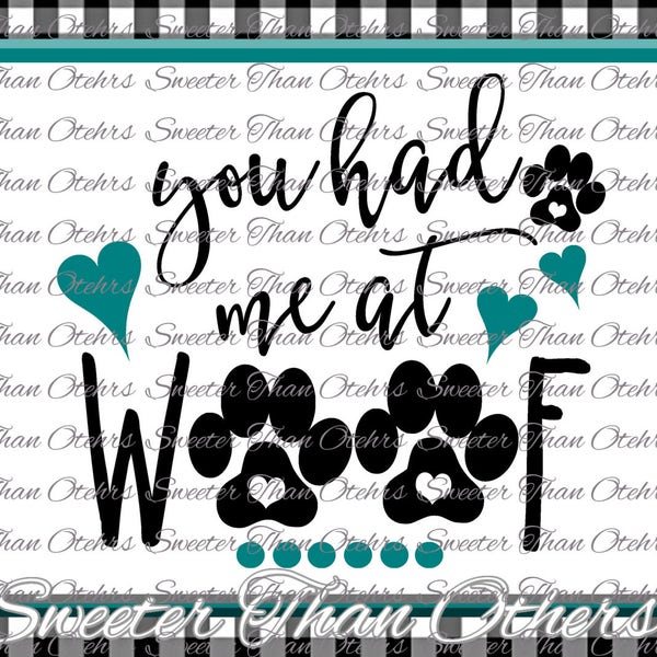 Porte-clés Chien "You Had Me At Woof" - Design Empreinte De Patte Et Cœur - Bronze - Neuf Avec étiquettes - Marque Recoverychip