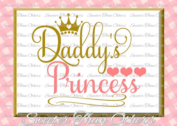 Download Daddy's Princess Svg Baby SVG baby cutting file Dxf | Etsy