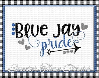 Blue Jay Pride Svg, Football Blue Jay, Baseball Blue Jay, Basketball Blue Jay, Vinyl Design, SVG, Silhouette Cameo Cricut Instant Download