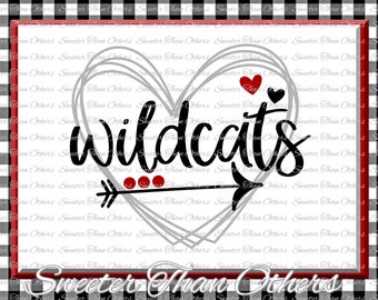 Wildcats Svg, Football Wildcat, Baseball Wildcat, Basketball Wildcat, Pride, Vinyl Design SVG DXF Silhouette clipart, cut Instant Download