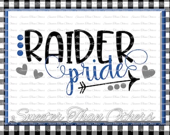 Raider Pride Svg, Football Raider, Baseball Raider, Basketball Raider, Vinyl Design SVG DXF Silhouette clipart, cut Instant Download