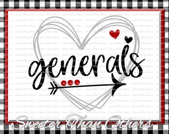 Generals Svg, Football Generals, Baseball Generals, Basketball Generals, Generals Pride, SVG DXF Silhouette clipart, cut Instant Download