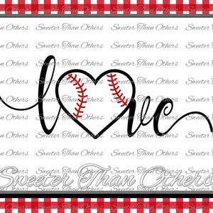 Baseball SVG love Softball htv Tshirt Design Vinyl  (SVG and DXF Files) Electronic Cutting Machines, Silhouette, clipart,, cut, Instant Down