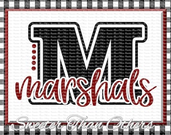 Marshals Svg, Football Marshals, Baseball Marshals, Basketball Marshals, Vinyl Design, Marshal Volleyball, clipart, cut Instant Download