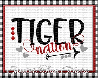 Tiger Nation Svg, Football Tiger, Baseball Tiger, Basketball Tiger, Tiger mom svg, Tiger Volleyball svg, DXF,  Cricut Instant Download