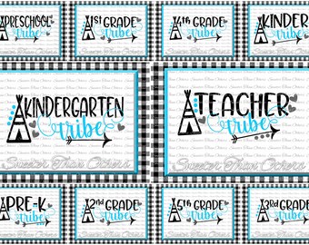 School Tribe SVG Bundle Teacher Tribe Svg, First Day of School SVG and DXF Files Silhouette Studios clipart, cut, Instant Download Scal