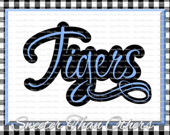 Tigers Svg, Football Tiger, Baseball Tiger, Basketball Tiger, Vinyl Design SVG DXF Silhouette Cameo Cricut Instant Download