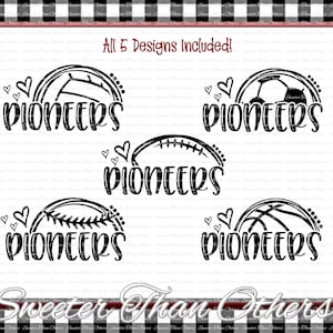 Pioneers Svg, Football Pioneers, Baseball Pioneers, Basketball Pioneers, Pride, Bundle, Soccer svg, Pioneers Clipart, Pioneers mom svg