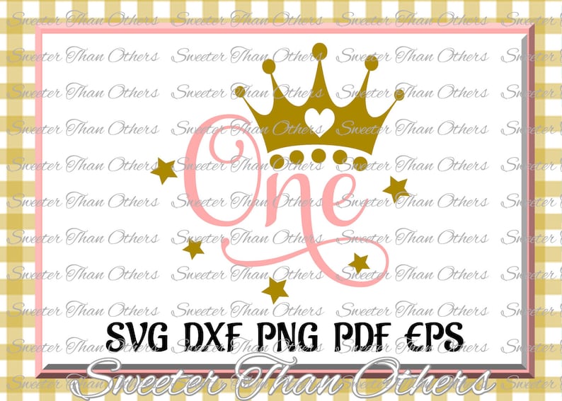 Download First Birthday SVG one Birthday cut file girl Dxf Silhouette | Etsy
