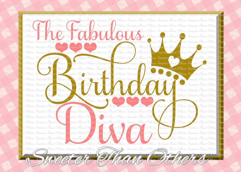 Download Birthday Diva SVG Birthday cut file Silhouette Studios | Etsy