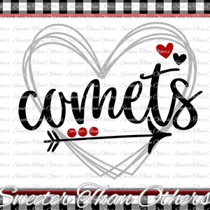 Comets Svg, Football Comet, Baseball Comet, Basketball Comet, Pride, Vinyl Design SVG DXF Silhouette Cameo, Cricut, Instant Download