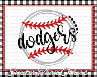 Béisbol SVG, Softbol Svg, Dodgers svg, Dodgers Béisbol svg, Corte de béisbol SVG y DXF silueta de béisbol, Cameo, Cricut, Instant Down