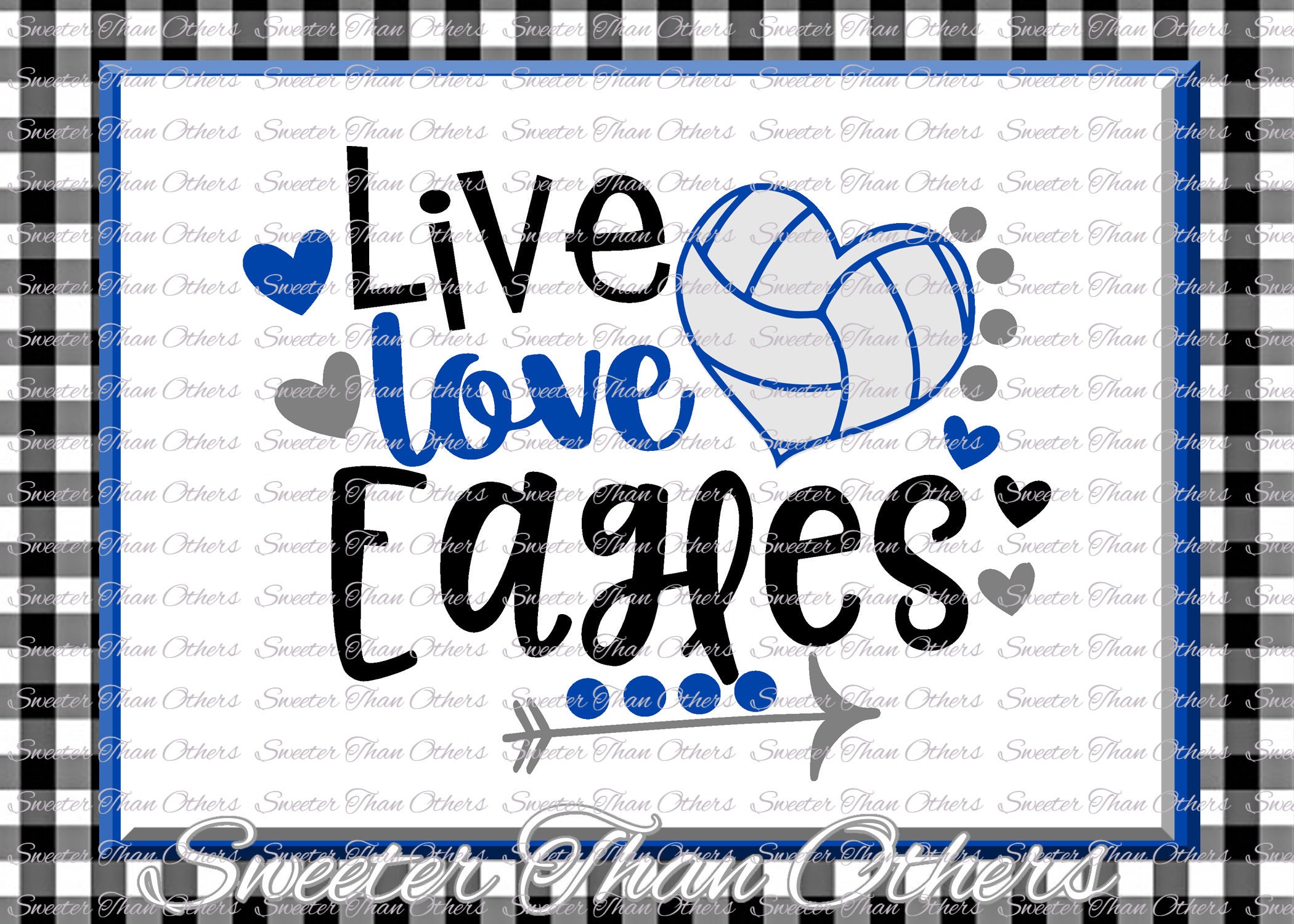 Download Volleyball svg Live Love Eagles svg Design Vinyl SVG DXF Files | Etsy