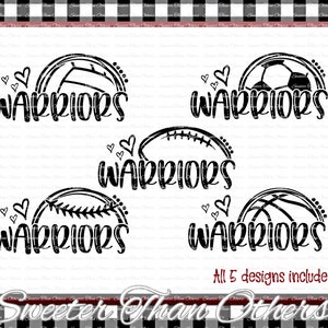 Warriors Svg, Football Warriors, Baseball Warriors, Basketball Warriors, Pride, Bundle, Soccer svg, Warriors, Warriors mom, Instant Download