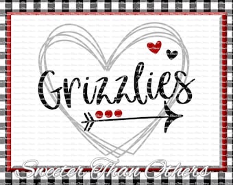 Grizzly Bear Sports Team School Mascot Grizzlies Brown Black - Etsy