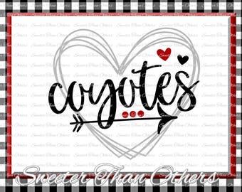 Coyotes Svg, Football Coyote, Baseball Coyote, Basketball Coyote, Pride, Vinyl Design SVG DXF Silhouette clipart, cut Instant Download