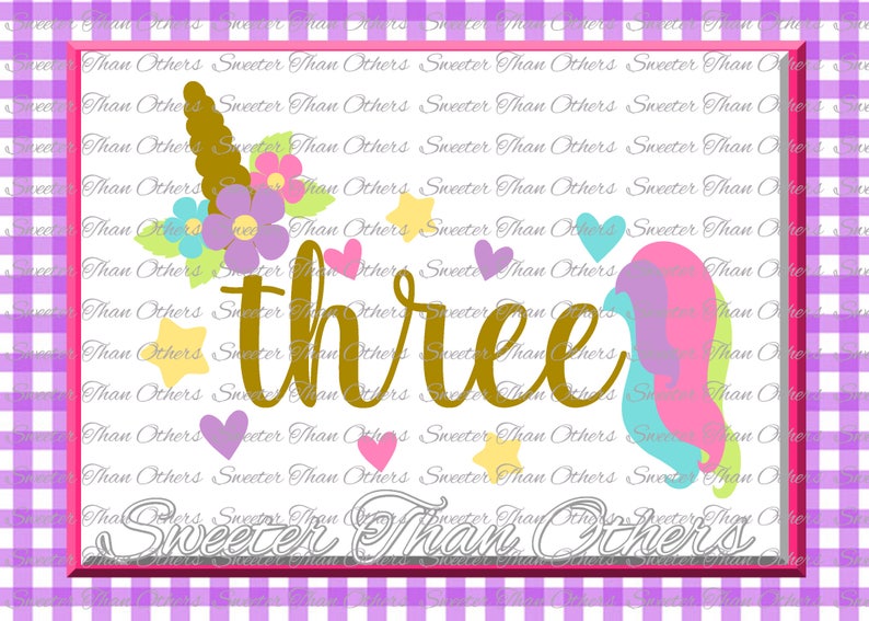 Download Third Birthday SVG Birthday Unicorn svg girl Dxf ...