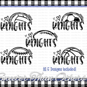 Knights Svg, Football Knights, Baseball Knights, Basketball Knights, Pride, Bundle, Soccer, Knights Clipart, Knights mom svg, Download