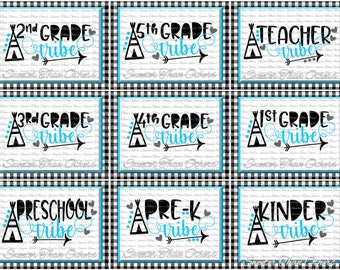 School Tribe SVG Bundle Teacher Tribe Svg, First Day of School SVG and DXF Files Silhouette Studios clipart, cut, Instant Download Scal