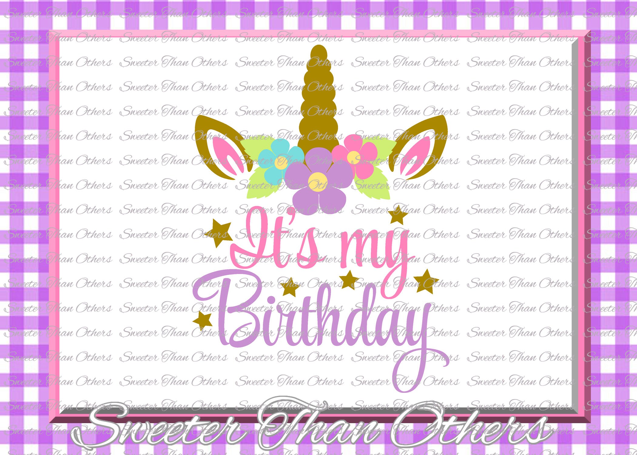 Download Its My Birthday SVG Birthday Unicorn svg girl Dxf Silhouette | Etsy