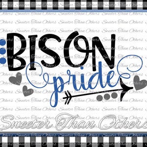 Bison Pride Svg, Football Bison, Baseball Bison, Basketball Bison, Vinyl Design SVG DXF Silhouette clipart, cut Instant Download