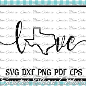 Texas outline Love SVG T shirt Design Vinyl  (SVG and DXF Files) Electronic Cutting Machines, Silhouette, clipart,, cut, Instant Download