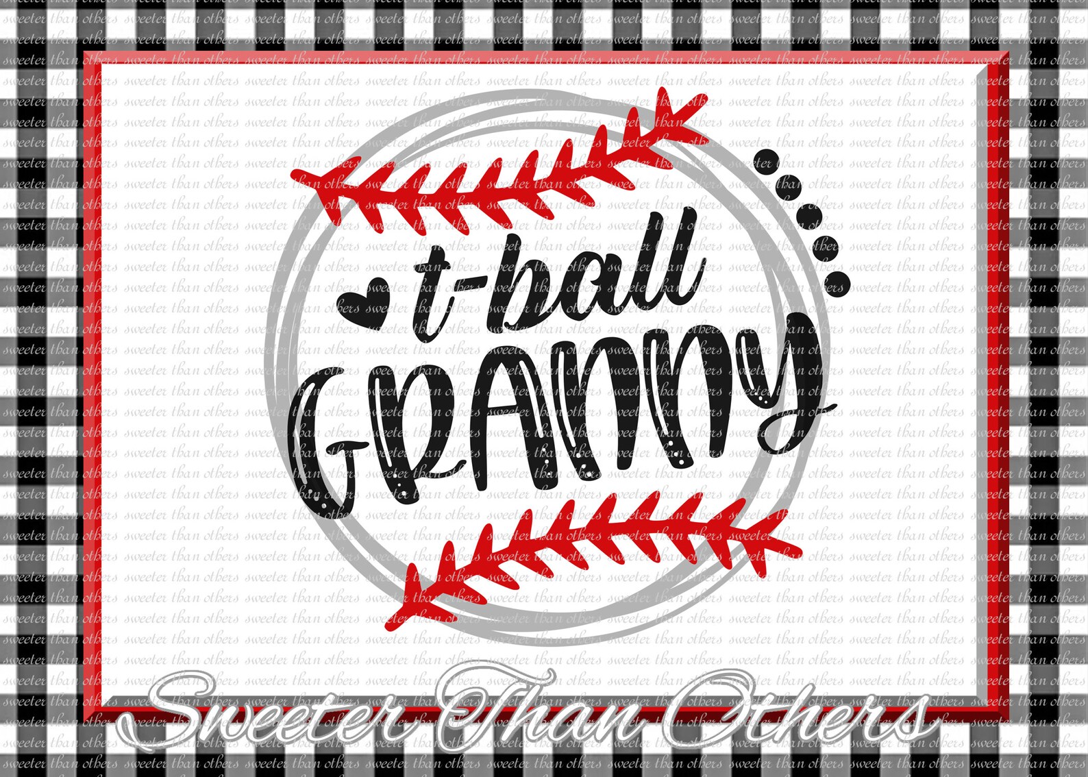 T ball Granny SVG, T-ball Svg, baseball Svg, Baseball cut Svg and DXF...