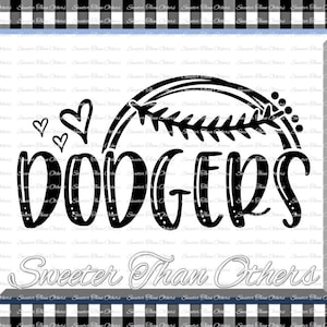 Baseball SVG, Softball Svg, Dodgers svg, Dodgers Baseball svg, Baseball cut SVG and DXF  baseball Silhouette, clipart,, cut, Instant Down