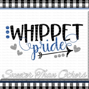 Whippet Pride Svg, Football Whippet, Baseball Whippet, Basketball Whippet, Design SVG DXF Silhouette clipart, cut Instant Download