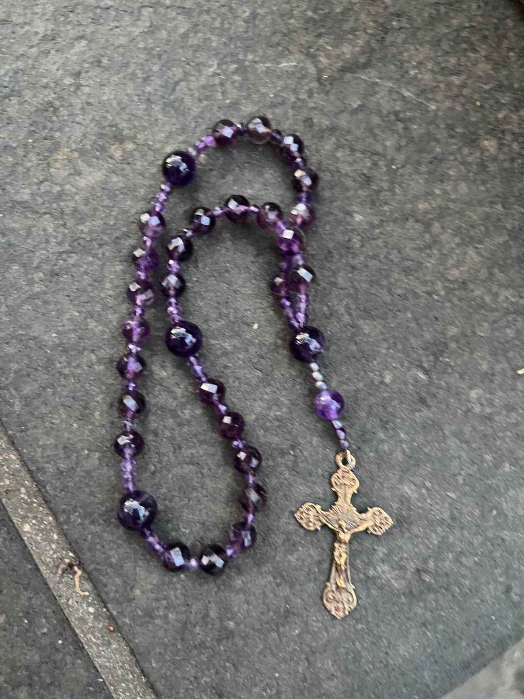 Amethyst and Radiant Crucifix Anglican Rosary Protestant Prayer Beads ...