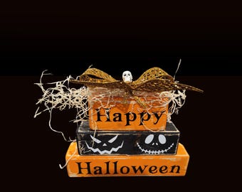 Panneau rustique en bois pour manteau d'étagère, centre de table pour Halloween d'automne, décoration fantasmagorique, panneau effrayant en bois rustique amusant