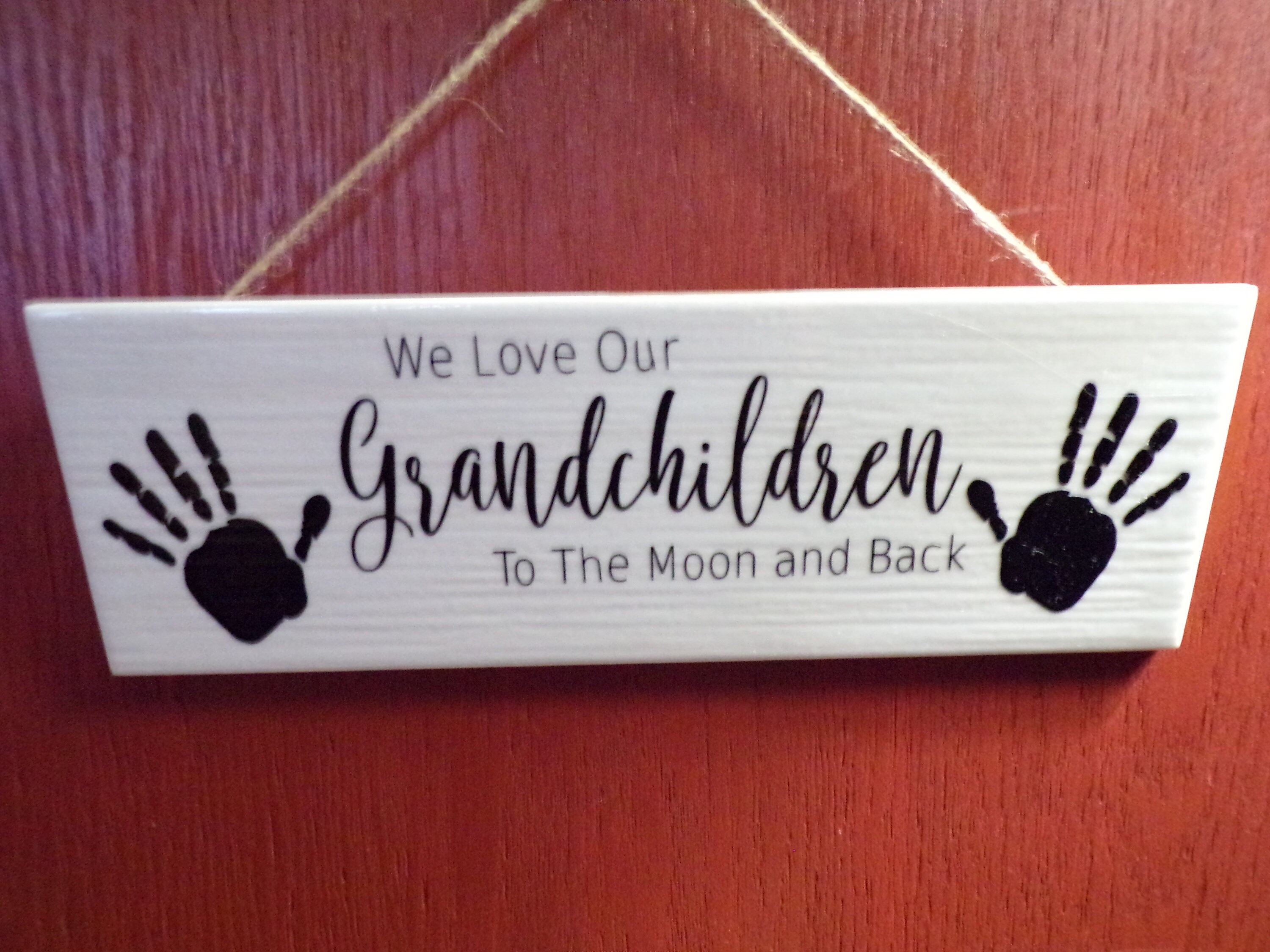 Grandchildren Tile Wall Hanging Sign Grandkids Farmhouse Etsy