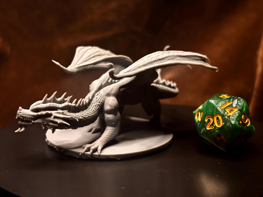 Blue Dragon Young D&amp;D 5e Miniatures 3D Printed Minis Dungeons and ...