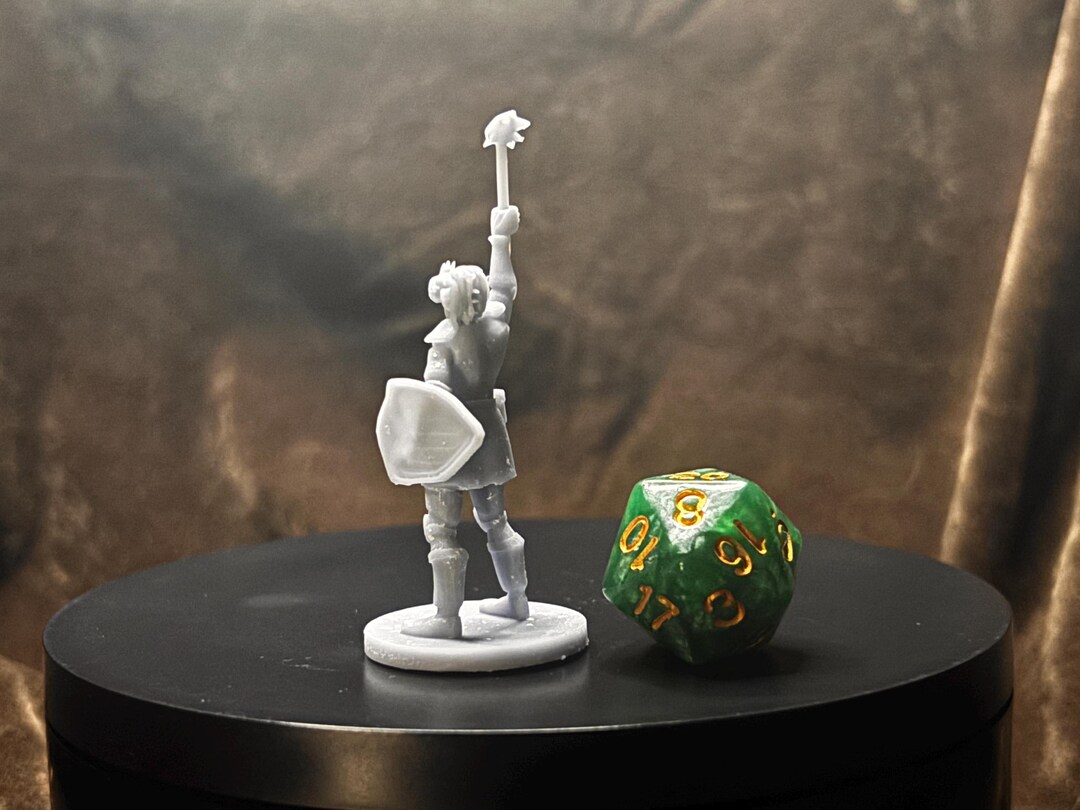 Dragonborn Female Paladin /w Mace D&amp;D 5e Miniatures 3D Printed Minis ...