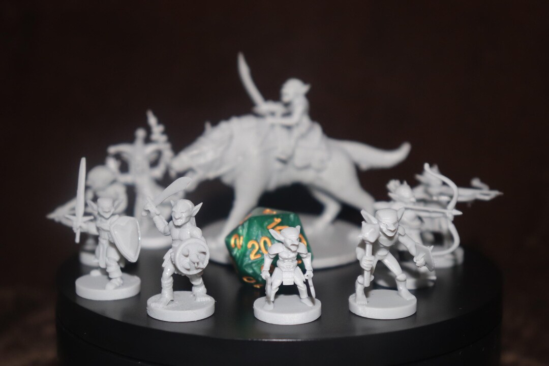 Goblin Assault Pack of 9 - D&amp;D 5e Miniatures - 3D Printed Minis ...