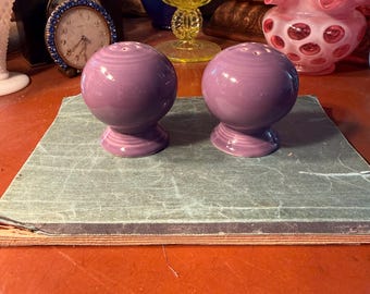 Stunning RARE Discontinued Retired Vintage Fiesta Lilac? Pair of Salt Pepper Shakers