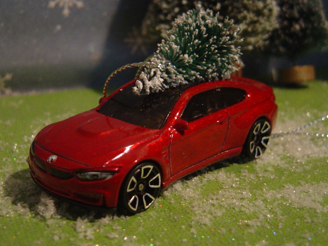 BMW M4 dark Red Car With Christmas Tree Ornament Etsy