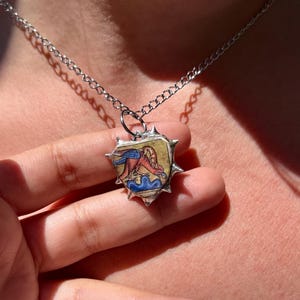 Handmade Basilisk Pendant: Medieval Gothic Fantasy Necklace
