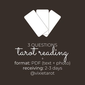 TAROT READING with QUESTIONS, 3 questions tarot reading, detailed tarot reading, psychic tarot reading, intuitive reading, spiritual reading