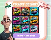 RAID BOMB Emote Pack V5 | 9 Explosieve Twitch Chat Emotes met Cartoon Bommen | Directe Download | 112x112 PNG