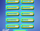 Etsy shop 23 Twitch Panelen Basic Geel – 11x Buttons in 320x120px – Directe download