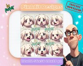 Schattig Honden Emote Pack | 9 Anime Puppy Twitch & Discord Emotes | Streamer Expressie Set | Directe Download | 112x112 PNG
