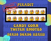 14 Candy Corn Emote Set / Stream / Twitch / Discord / Candy Corn