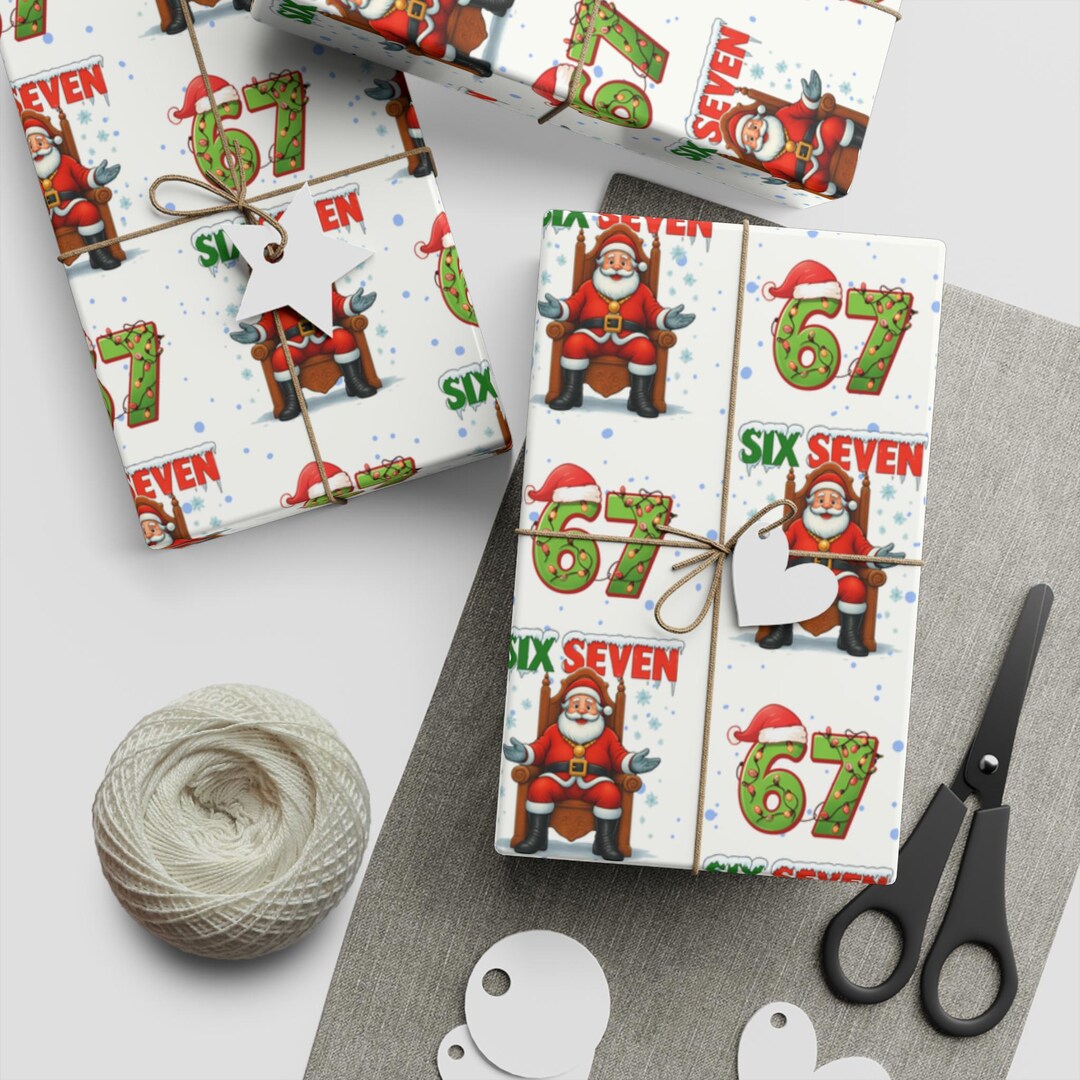 67 Rapping Paper 67 Christmas Wrapping Paper, Six Seven Gift Wrap, 6 7 Trending ...