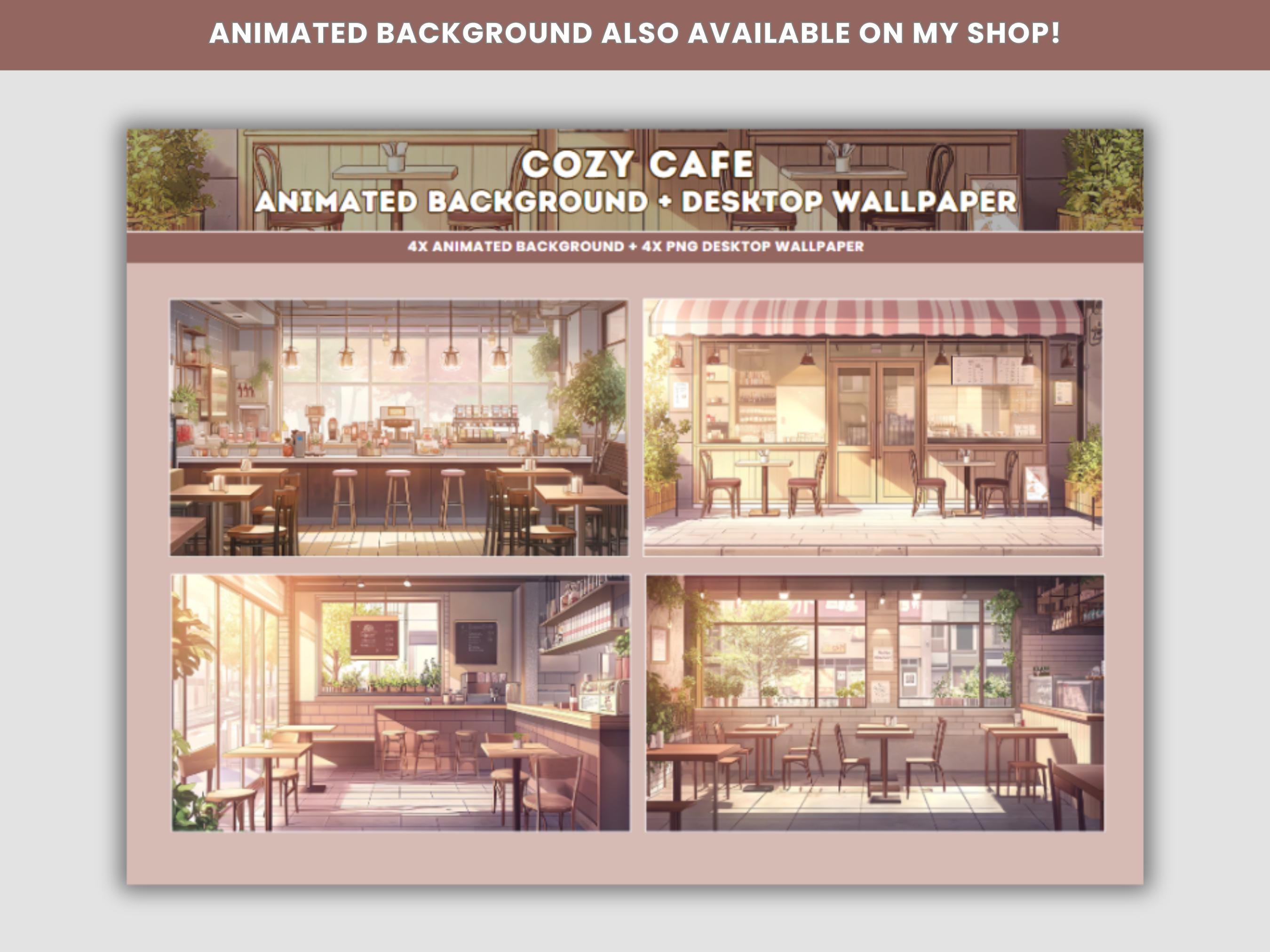 Ghibli Aesthetic Cafe Wallpaper Cozy Lofi Desktop Background Ultra-wide ...